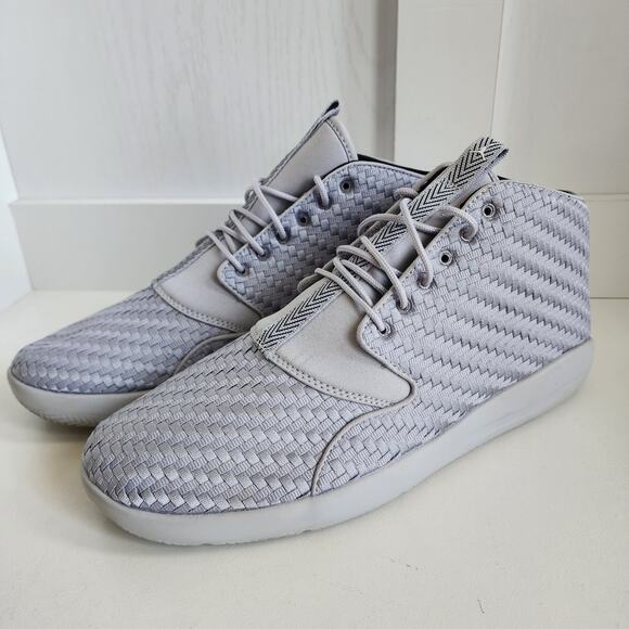 Jordan Men's Size 11 Eclipse Chukka Basketball High Top  Shoe Lace Up Wolf Grey - Picture 2 of 10